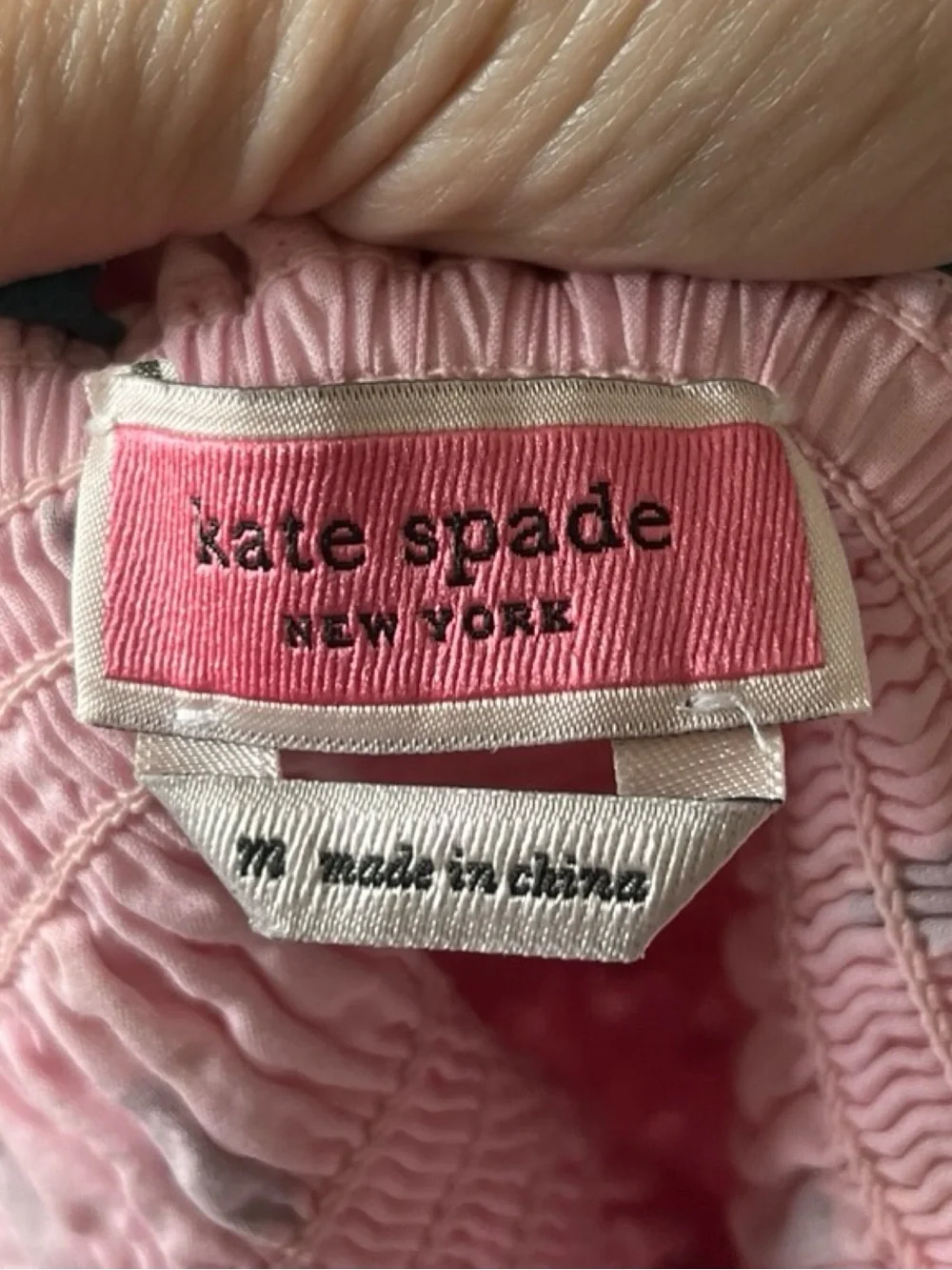 Kate Spade New York Pink Pineapple Smocked Top Beach Resort Womens Size Medium